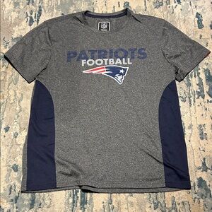 NFL Patriots Gray and Navy Men's Tee